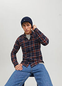 Jack & Jones Lacivert Erkek Bere 12092815_JACDNA BEANIE NOOS