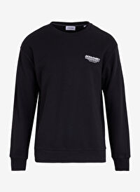 Jack & Jones Siyah Erkek Bisiklet Loose Fit Sweatshirt 12256831_JJOLIVE SWEAT CREW NECK 