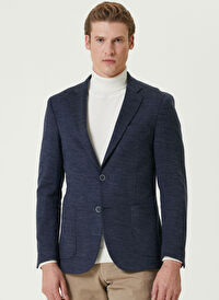 Network Lacivert Erkek Slim Fit Düz Ceket 1093109 