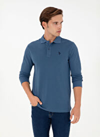 U.S. Polo Assn. Polo Yaka Regular Fit İndigo Erkek Sweatshirt G081GL082.000.1926879