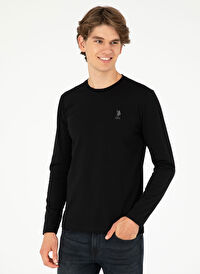 U.S. Polo Assn. Siyah Erkek Klasik Slim Fit Sweatshirt G081SZ082.000.1926794 