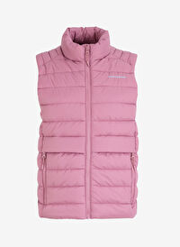 Skechers S242319-620 W Outerwear Padded Vest Pembe Kadın Fermuarlı Yaka Normal Kalıp Yelek