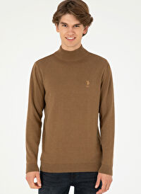 U.S. Polo Assn. Haki Melanj Erkek Klasik Slim Fit Kazak G081SZ0TK.000.1920947 