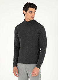 U.S. Polo Assn. Antrasit Melanj Erkek Klasik Slim Fit Kazak G081SZ0TK.000.1920947 