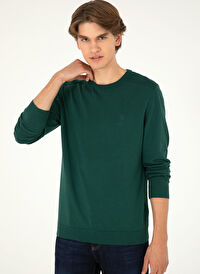 U.S. Polo Assn. Yeşil Erkek Klasik Slim Fit Kazak G081SZ0TK.000.1920992