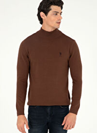 U.S. Polo Assn. Kahve Erkek Klasik Slim Fit Kazak G081SZ0TK.000.1920947 