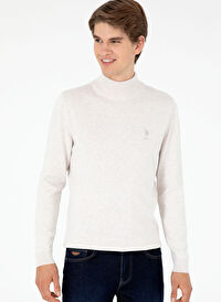 U.S. Polo Assn. Taş Melanj Erkek Klasik Slim Fit Kazak G081SZ0TK.000.1920947 