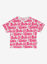 Barbie Çok Renkli Kız Çocuk Desenli Pijama Takımı BRB5SG-PJM6080