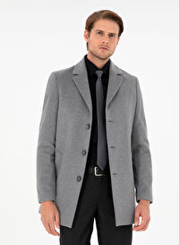Pierre Cardin Gri Erkek Extra Slim Düz Kaban SHADI KABAN KASE