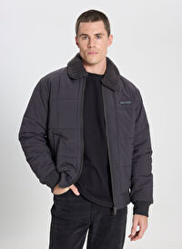 Wrangler Antrasit Erkek Fermuarlı Relaxed Ceket W232228003 Antrasit Bomber Ceket 