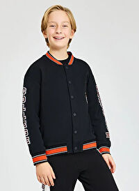 Skechers Siyah Erkek Çocuk Düz Ceket B 2XI-Lock Bomber Jacket-SK242080-0 