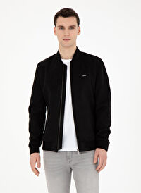Pierre Cardin Deri Siyah Erkek Slim Fit Düz Deri Mont PCSE6040.sut 