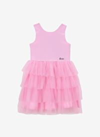 Barbie Pembe Kız Çocuk Abiye Elbise BRB5SG-ELB6509