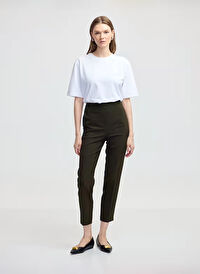 İpekyol Yeşil Kadın Straight Düz Pantolon IW6240003234070