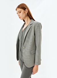 Koton Gri Kadın Regular Fit Blazer 5WAK50154UW