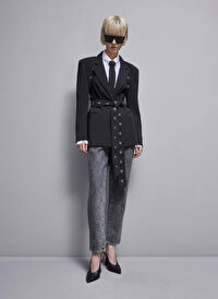 Patrizia Pepe Siyah Kadın Standart Blazer 8S0503 