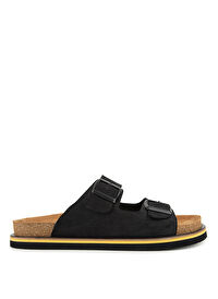 Hush Puppies Siyah Erkek Deri Terlik Brasa