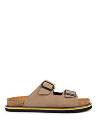 Hush Puppies Bej Erkek Deri Terlik Brasa