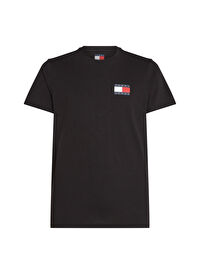 Tommy Hilfiger Siyah Erkek Slim Fit T-Shirt DM0DM20740BDS TJM SLIM ESSNT FLG