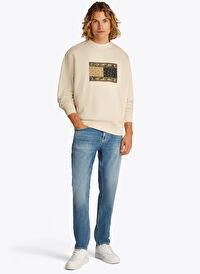 Tommy Hilfiger Bej Erkek Relaxed Sweatshirt DM0DM20832ACG TJM RLX PAISLEY FLG
