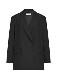 Calvin Klein Jeans Siyah Kadın Relaxed Düz Blazer J20J224714BEH 