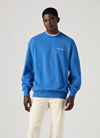 Levis Mavi Erkek Bisiklet Normal Baskılı Sweatshirt 000MS-0011_PREMIUM GRAPHIC CREW LEV 