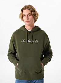Levis Yeşil Erkek Bisiklet Normal Baskılı Sweatshirt 003VL-0001_PREMIUM GRAPHIC HOODIE T 