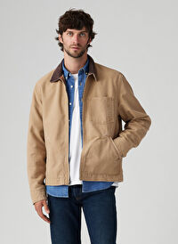 Levis Beyaz Erkek Denim Ceket A8635-0004_FULL ZIP MECHANICS TRKR