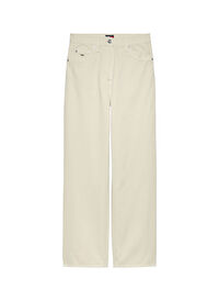 Tommy Jeans Beyaz Kadın Slim Fit Pantolon DW0DW19392YBH 