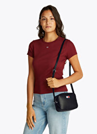 Tommy Hilfiger Siyah Kadın  18x14x7 cm Çapraz Çanta AW0AW16964