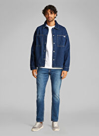 Calvin Klein Jeans Mavi Erkek  Relaxed Denim Ceket J30J3265511BJ