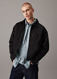 Calvin Klein Jeans Siyah Erkek Standart Fit Ceket J30J326713BEH ZIP JACKET
