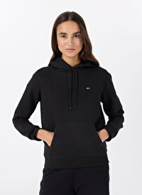 Tommy Jeans Siyah Kadın Kapüşon Normal Sweatshirt DW0DW19958BDS