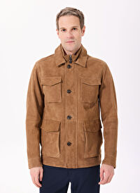 Hackett Deve Tüyü Erkek Slim Fit Deri Mont HM403231