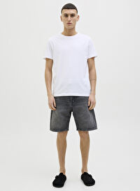 Jack & Jones Siyah Erkek Bol Kesim Denim Şort 12269533_JJITONY JJORIGINAL SHORTS