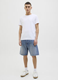 Jack & Jones Mavi Erkek Bol Kesim Denim Şort 12269533_JJITONY JJORIGINAL SHORTS