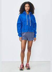 American Vintage Mavi Kadın Yuvarlak Yaka Regular Fit Sweatshirt BOBY03FE25_BLEU DE PRU