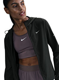 Nike HQ0650-010 W NK SWIFT RPL PKBL JKT Siyah Kapüşon Yaka Normal Kalıp Zip Ceket