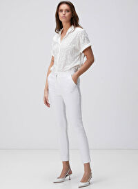 Network Kırık Beyaz Kadın Slim Fit Pantolon 1094267
