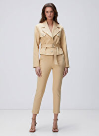 Network Bej Kadın Slim Fit Pantolon 1094267