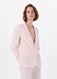 Guess Pembe Kadın Standart Blazer SOLENE FLUID BLAZER - RECY POLY STR