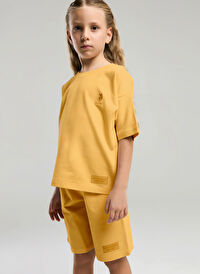 U.S. Polo Assn. Turuncu Kız Çocuk Baskılı Pijama Takımı US2090