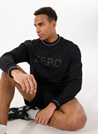 Gmg Fırenze Siyah Erkek Bisiklet Regular Fit Sweatshirt GU25MSS08020