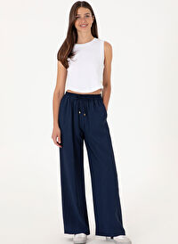 U.S. Polo Assn. Lacivert Kadın Loose Fit Pantolon ECOLE