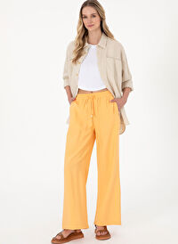 U.S. Polo Assn. Turuncu Kadın Loose Fit Pantolon ECOLE