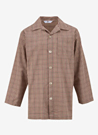 The Don Kahverengi Erkek Regular Fit Ekose Pijama Takımı TDNPJM001030