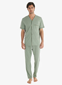 Blackspade Yeşil Erkek Normal Baskılı Pijama Takımı 40704