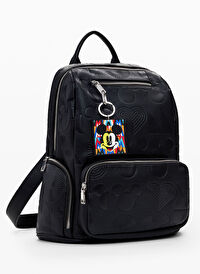 Desigual Siyah Kadın 14,1x31x35 cm Sırt Çantası BACK_ALL MICKEY CHESTER