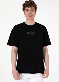 U.S. Polo Assn. Siyah Erkek Oversize T-Shirt TERRAN