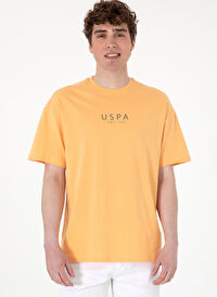 U.S. Polo Assn. Turuncu Erkek Oversize T-Shirt TERRAN